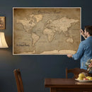 Personalized World Map Wall Art – Custom Framed Push Pin by MyGreatCanvas | Canvas Wall Art Prints | Photo Prints & Wall Decor