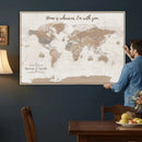 Personalized World Map Wall Art Canvas Print – Customizable by MyGreatCanvas | Canvas Wall Art Prints | Photo Prints & Wall Decor