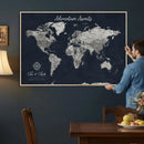 Personalized World Map Canvas – Custom Framed Push Pin by MyGreatCanvas | Canvas Wall Art Prints | Photo Prints & Wall Decor