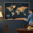 Personalized World Map Canvas – Custom Framed Push Pin by MyGreatCanvas | Canvas Wall Art Prints | Photo Prints & Wall Decor