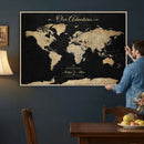 Personalized Push Pin World Map Canvas – Custom Framed by MyGreatCanvas | Canvas Wall Art Prints | Photo Prints & Wall Decor
