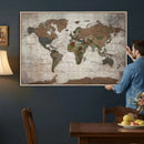 World Map Canvas Print – Framed Detailed Map of the World by MyGreatCanvas | Canvas Wall Art Prints | Photo Prints & Wall Decor