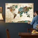 World Map Canvas Print – Framed Detailed Map of the World by MyGreatCanvas | Canvas Wall Art Prints | Photo Prints & Wall Decor