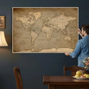 World Map Canvas Print – Framed Travel Map Wall Art for by MyGreatCanvas | Canvas Wall Art Prints | Photo Prints & Wall Decor