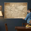Colorful Watercolor World Map Canvas Wall Art – Framed by MyGreatCanvas | Canvas Wall Art Prints | Photo Prints & Wall Decor