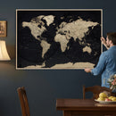World Map Wall Art Print – Detailed Map of the World Wall
