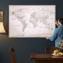 World Map Canvas Print – Detailed Map of the World Wall Art