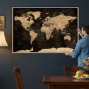 World Map Canvas Print – Detailed Map of the World Wall Art by MyGreatCanvas | Canvas Wall Art Prints | Photo Prints & Wall Decor