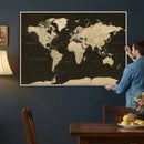 World Map Canvas Print – Framed World Map Wall Art for