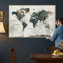 World Map Canvas Print – Framed Travel Map Wall Art for by MyGreatCanvas | Canvas Wall Art Prints | Photo Prints & Wall Decor