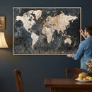 World Map Canvas Print – Detailed Map of the World Wall Art