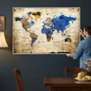 World Map Canvas Print – Colorful Abstract Travel Map, by MyGreatCanvas | Canvas Wall Art Prints | Photo Prints & Wall Decor