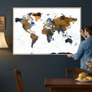 Colorful Watercolor World Map Canvas Wall Art – Framed by MyGreatCanvas | Canvas Wall Art Prints | Photo Prints & Wall Decor