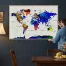 World Map Wall Art Canvas Print, Modern Decorative Framed by MyGreatCanvas | Canvas Wall Art Prints | Photo Prints & Wall Decor
