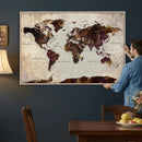 World Map Canvas Triptych – Colorful Global Wall Art for by MyGreatCanvas | Canvas Wall Art Prints | Photo Prints & Wall Decor