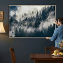 Foggy Mountain Forest Canvas Print, Misty Pine Trees Nature by MyGreatCanvas | Canvas Wall Art Prints | Photo Prints & Wall Decor