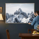 Snowy Mountain Range Canvas Print, Alpine Peaks Landscape by MyGreatCanvas | Canvas Wall Art Prints | Photo Prints & Wall Decor