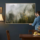 Misty Mountain Canvas Print, Foggy Pine Trees Nature Wall by MyGreatCanvas | Canvas Wall Art Prints | Photo Prints & Wall Decor