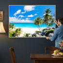 Barbados Beach Wall Art Canvas Print, Palm Tree Ocean by MyGreatCanvas | Canvas Wall Art Prints | Photo Prints & Wall Decor