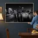 Boston Wall Art Canvas Print, Boston City Downtown Night by MyGreatCanvas | Canvas Wall Art Prints | Photo Prints & Wall Decor