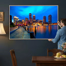 Boston Wall Art Canvas Print, Boston City Downtown Night by MyGreatCanvas | Canvas Wall Art Prints | Photo Prints & Wall Decor
