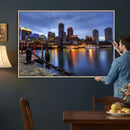 Boston Wall Art Canvas Print, Boston City Downtown Night by MyGreatCanvas | Canvas Wall Art Prints | Photo Prints & Wall Decor