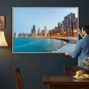 Chicago Wall Art Canvas Print, Chicago City Downtown Night by MyGreatCanvas | Canvas Wall Art Prints | Photo Prints & Wall Decor