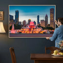 Chicago Wall Art Canvas Print - Chicago City Downtown Night by MyGreatCanvas | Canvas Wall Art Prints | Photo Prints & Wall Decor