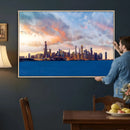 Chicago Wall Art Canvas Print - Chicago City Downtown Night by MyGreatCanvas | Canvas Wall Art Prints | Photo Prints & Wall Decor