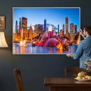 Chicago Wall Art Canvas Print, Chicago City Downtown Night by MyGreatCanvas | Canvas Wall Art Prints | Photo Prints & Wall Decor
