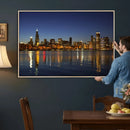Chicago Wall Art Canvas Print - Chicago City Downtown Night by MyGreatCanvas | Canvas Wall Art Prints | Photo Prints & Wall Decor