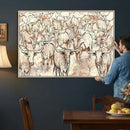Farmhouse Texas Longhorn Wall Art Canvas Print - Abstract by MyGreatCanvas | Canvas Wall Art Prints | Photo Prints & Wall Decor