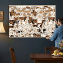 Large Longhorn Wall Art Canvas Print - Abstract Cow Animal by MyGreatCanvas | Canvas Wall Art Prints | Photo Prints & Wall Decor