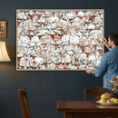 Abstract Longhorn Herd Wall Art Canvas Print - Abstract by MyGreatCanvas | Canvas Wall Art Prints | Photo Prints & Wall Decor