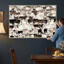 Abstract Texas Longhorn Print - Longhorn Herd Print for by MyGreatCanvas | Canvas Wall Art Prints | Photo Prints & Wall Decor
