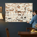 Farmhouse Longhorn Wall Art Canvas Print - Abstract Farm by MyGreatCanvas | Canvas Wall Art Prints | Photo Prints & Wall Decor