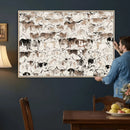 Abstract Texas Cow Canvas Print for Cabin and Western Home by MyGreatCanvas | Canvas Wall Art Prints | Photo Prints & Wall Decor
