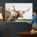 Texas Catle Longhorn Wall Art Canvas Print for Farmhouse by MyGreatCanvas | Canvas Wall Art Prints | Photo Prints & Wall Decor