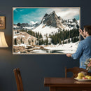 Snowy Mountain Wall Art Canvas Print, Alpine Pine Forest by MyGreatCanvas | Canvas Wall Art Prints | Photo Prints & Wall Decor