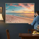 Beach Walk Wall Art Canvas Print – Soft Coastal Photography by MyGreatCanvas | Canvas Wall Art Prints | Photo Prints & Wall Decor