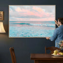 Ocean Wave Wall Art Canvas Print, Pastel Surf Seascape by MyGreatCanvas | Canvas Wall Art Prints | Photo Prints & Wall Decor