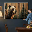 Grizzly Bear Wall Art Canvas Print, Rustic Wildlife Bear by MyGreatCanvas | Canvas Wall Art Prints | Photo Prints & Wall Decor
