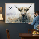 Abstract Highland Cow Animal Wall Art Canvas Print by MyGreatCanvas | Canvas Wall Art Prints | Photo Prints & Wall Decor