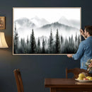 Misty Pine Forest Mountain Landscape Wall Art Canvas Print by MyGreatCanvas | Canvas Wall Art Prints | Photo Prints & Wall Decor