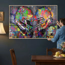Graffiti Football Helmets Wall Art Canvas Print, Urban by MyGreatCanvas | Canvas Wall Art Prints | Photo Prints & Wall Decor