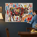 Texas Bull Wall Art Canvas Print, Abstract Graffiti Bull by MyGreatCanvas | Canvas Wall Art Prints | Photo Prints & Wall Decor