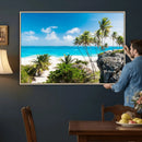 Tropical Beach Wall Art Canvas Print, Palm Tree Ocean by MyGreatCanvas | Canvas Wall Art Prints | Photo Prints & Wall Decor