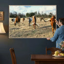 Texas Longhorn Wall Art Canvas Print, Western Ranch Cattle by MyGreatCanvas | Canvas Wall Art Prints | Photo Prints & Wall Decor