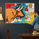 Basquiat Style Bull Graffiti Wall Art Canvas Print, Street by MyGreatCanvas | Canvas Wall Art Prints | Photo Prints & Wall Decor