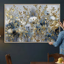 Abstract Floral Wall Art Canvas Print – Gold and Blue by MyGreatCanvas | Canvas Wall Art Prints | Photo Prints & Wall Decor